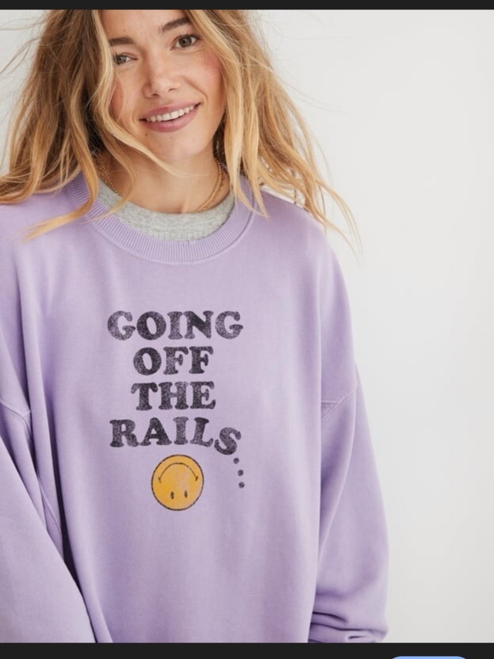 Aerie The Chill Crew Going Off The Rails Sweatshirt Small